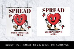 Spread Your Positive Aura Tumbler Sublimation Design Product Image 1