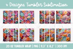 3d Flowers Tumbler Bundle | Wildflowers Tumbler Wrap Product Image 1