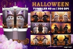Halloween Cats Tumbler Wrap Bundle | 40 Oz | Sublimation Product Image 1