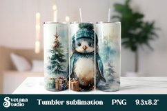 Christmas penguin tumbler sublimation design wrap 20 Oz, Christmas tumbler PNG, Christmas penguin sublimation tumbler, Christmas penguin sublimation.