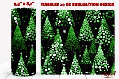 Green Tumbler wrap sublimation / christmas tree tumbler wrap Product Image 1