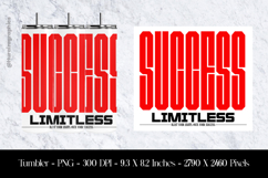 Success Limitless Tumbler Sublimation Design PNG Product Image 1