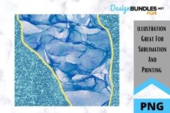 Sublimation Alcohol Ink Tumbler - Blue Alcohol Ink Product Image 2