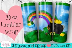 St. Patrick's Day tumbler wrap PNG for sublimation Product Image 1