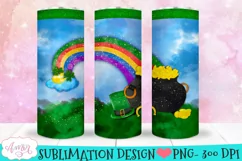 St. Patrick's Day tumbler wrap PNG for sublimation Product Image 3