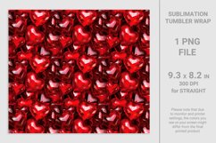 3d heart sublimation tumbler, valentines day tumbler Product Image 2