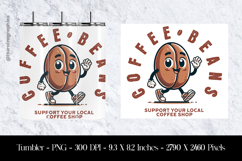 Cool Coffee Beans Tumbler Sublimation Design Product Image 1