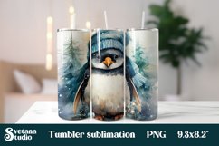 Christmas tumbler design | Christmas penguin tumbler