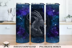 Premium Capricorn Tumbler Wrap Sublimation PNG Product Image 1