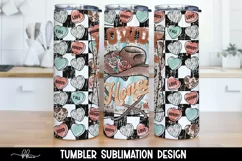 Western Tumbler Wrap Sublimation PNG - Howdy Honey Product Image 1