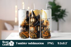 Halloween tumbler wrap design | Sunflower tumbler wrap