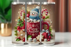 Tumbler Wrap 20 oz - marshmallow snowman Product Image 1