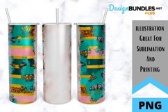 Glitter Butterfly Spring Sublimation Tumbler -Skinny Tumbler Product Image 1