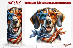 Patriotic Dog tumbler sublimation / funny Beagle USA dog Product Image 2