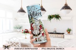 Christmas Tumbler Sublimation Wrap PNG - Believe Product Image 2