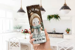 Snowman 20oz Tumbler Wrap Sublimation PNG Product Image 2