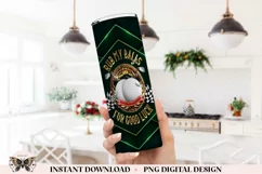 Funny Golf Player Tumbler Sublimation Wrap PNG Product Image 1