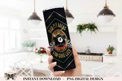 Funny Billiard Player Tumbler Sublimation Wrap PNG Product Image 1