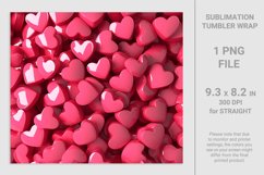 Valentines day tumbler, 3d Heart tumbler Product Image 2