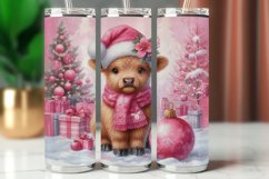 Tumbler Wrap 20 oz - pink highland cow Product Image 1