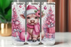 Tumbler Wrap 20 oz - pink highland cow Product Image 1