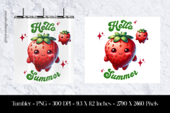 Hallo Summer Tumbler Sublimation Design PNG Product Image 1