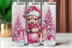 Tumbler Wrap 20 oz - pink highland cow Product Image 1