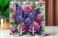 Tumbler Wrap 20 oz - vintage butterfly Product Image 1