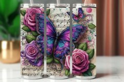 Tumbler Wrap 20 oz - vintage butterfly Product Image 1