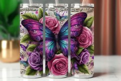 Tumbler Wrap 20 oz - vintage butterfly Product Image 1