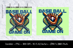 Base Ball Game On Tumbler Sublimation Design PNG Product Image 1