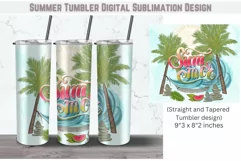 Summer Palm Png | Beach Tumbler | Summer Ocean Product Image 1