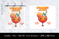 Orange Juice Healthy Drink Healthy Life Tumbler Sublimation Product Image 1