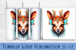 Cute deer folklore sublimation tumbler. Tumbler wrap Product Image 1