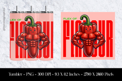Chilli Flavour Tumbler Sublimation Design PNG Product Image 1