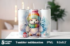 Christmas bear tumbler PNG | Bear tumbler design