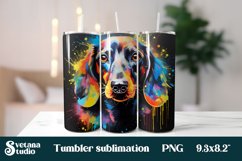 Rainbow dog tumbler | Animal sublimation tumbler