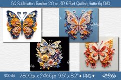 3d Butterfly tumbler wrap Bundle Butterfly 3d sublimation Product Image 3