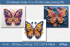 3d Butterfly tumbler wrap Bundle Butterfly 3d sublimation Product Image 4