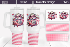 Valentine Bunny Tumbler 40 Oz | Valentines Day Tumbler 40 oz Product Image 1
