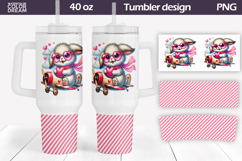 Valentine Bunny Tumbler 40 Oz | Valentines Day Tumbler 40 oz Product Image 1