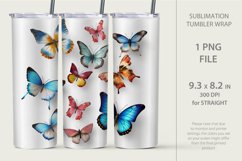 Butterfly 3d sublimation tumbler wrap, tumbler wrap bundle Product Image 4