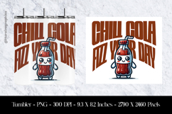 Chill Cola Fizz Your Day Tumbler Sublimation Design PNG Product Image 1