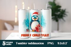Christmas tumbler wrap design |Christmas penguin sublimation