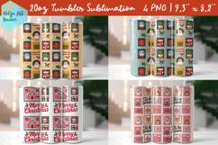Christmas postage stamp 20 OZ Skinny Tumbler Sublimation Product Image 1