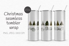 Merry Christmas Tumbler Sublimation | 20 oz Tumbler Wrap Product Image 1