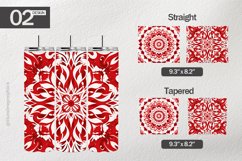 Red Mandalavred Tumbler Wrap| Tumbler Sublimation Wrap Product Image 1