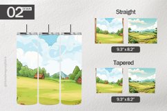 Farm Land Tumbler Wrap| Tumbler Sublimation Wrap Product Image 1