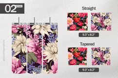 Beautiful Flowers Tumbler Wrap| Tumbler Sublimation Wrap Product Image 1