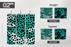 Black Teal Glam Tumbler Wrap| Tumbler Sublimation Wrap Product Image 1